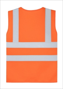Korntex® Kinderwarnweste Esbjerg - Vier Reflexstreifen - Signal-Orange