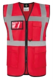 KORNTEX-Warnschutz, Comfort Executive Multifunctional Safety Weste Hamburg, rot