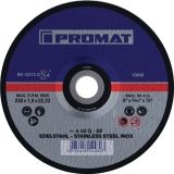 NW-TECWERK (Promat), Trennscheibe INOX D230x1,9mm gekr.INOX Bohrung 22,23mm