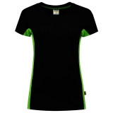 TRICORP-Jobwear, Damen-T-Shirt, Bicolor, 190 g/m², black-lime
