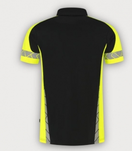 Tricorp Poloshirt Reflective Redefined, Black-Fluor Yellow