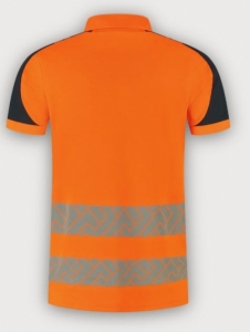 Tricorp Warnschutz Poloshirt Visibility Redefined Industriell Waschbar, Fluor Orange-Ink