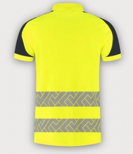 Tricorp Warnschutz Poloshirt Visibility Redefined Industriell Waschbar, Fluor Yellow-Ink