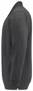 TRICORP-Jobwear, Sweatshirt, Polokragen, Basic Fit, Langarm, 280 g/m², anthrazit meliert