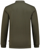 TRICORP-Jobwear, Sweatshirt Polokragen und Bund, Basic Fit, Langarm, 280 g/m², army