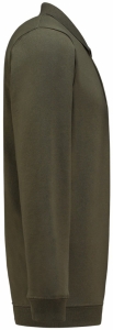 TRICORP-Jobwear, Sweatshirt Polokragen und Bund, Basic Fit, Langarm, 280 g/m², army