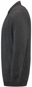 TRICORP-Jobwear, Sweatshirt Polokragen und Bund, Basic Fit, Langarm, 280 g/m², anthrazit meliert