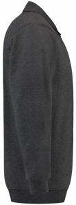 TRICORP-Jobwear, Sweatshirt Polokragen und Bund, Basic Fit, Langarm, 280 g/m², anthrazit meliert