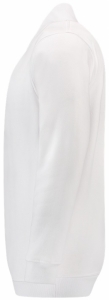 TRICORP-Jobwear, Sweatshirt Polokragen und Bund, Basic Fit, Langarm, 280 g/m², weiß