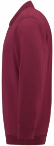 TRICORP-Jobwear, Sweatshirt Polokragen und Bund, Basic Fit, Langarm, 280 g/m², wine