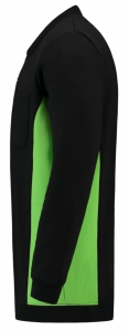 TRICORP-Jobwear, Polosweater, mit Brusttasche, Bicolor, 280 g/m², black-lime