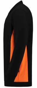 TRICORP-Jobwear, Polosweater, mit Brusttasche, Bicolor, 280 g/m², black-orange