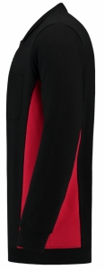 TRICORP-Jobwear, Polosweater, mit Brusttasche, Bicolor, 280 g/m², black-red