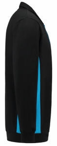 TRICORP-Jobwear, Polosweater, mit Brusttasche, Bicolor, 280 g/m², black-turquoise