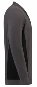 TRICORP-Jobwear, Polosweater, mit Brusttasche, Bicolor, 280 g/m², darkgrey-black