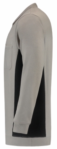 TRICORP-Jobwear, Polosweater, mit Brusttasche, Bicolor, 280 g/m², grey-black
