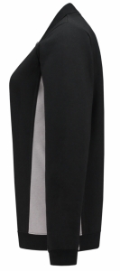 TRICORP-Jobwear, Damen-Sweatshirt mit Polokragen, 280 g/m², black-grey