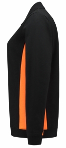 TRICORP-Jobwear, Damen-Sweatshirt mit Polokragen, 280 g/m², black-orange
