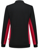 TRICORP-Jobwear, Damen-Sweatshirt mit Polokragen, 280 g/m², black-red