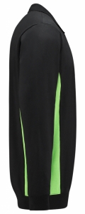 TRICORP-Jobwear, Sweatshirt mit Polokragen, 280 g/m², black-lime