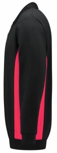 TRICORP-Jobwear, Sweatshirt mit Polokragen, 280 g/m², black-red