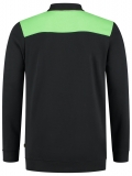 TRICORP-Jobwear, Sweatshirt Polokragen Bicolor, Basic Fit, 280 g/m², black-lime