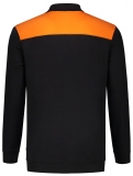 TRICORP-Jobwear, Sweatshirt Polokragen Bicolor, Basic Fit, 280 g/m², black-orange