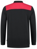 TRICORP-Jobwear, Sweatshirt Polokragen Bicolor, Basic Fit, 280 g/m², black-red