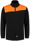 TRICORP-Kälteschutz, Sweatjacke Bicolor Quernaht, black/orange