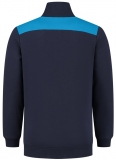 TRICORP-Kälteschutz, Sweatjacke Bicolor Quernaht, ink/turquoise