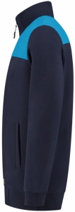 TRICORP-Kälteschutz, Sweatjacke Bicolor Quernaht, ink/turquoise