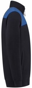 TRICORP-Kälteschutz, Sweatjacke Bicolor Quernaht, navy/royalblau