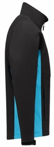 TRICORP-Kälteschutz, Softshell-Arbeits-Berufs-Jacke, Bicolor, 340 g/m², black-turquoise