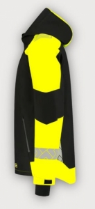 Tricorp Warnschutz Winterjacke Ripstop Reflective Redefined, Black-Fluor Yellow