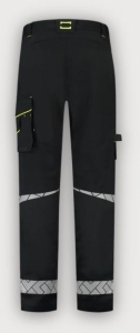 Tricorp Arbeitshose Funktionelle Stretch Reflective Redefined, Black-Fluor Yellow