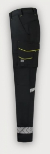 Tricorp Arbeitshose Funktionelle Stretch Reflective Redefined, Black-Fluor Yellow