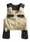 Gr.S PIONIER Weste Arbeitsweste Berufsweste Schutzweste Freizeitweste Outdoorweste khaki schwarz